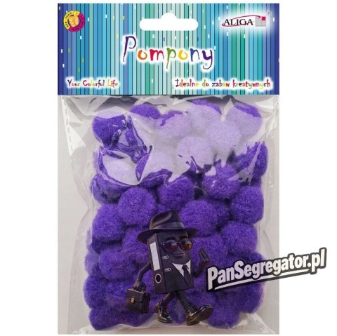 Pompony POM-405 fioletowe 2cm op.60szt. ALIGA