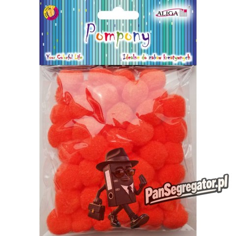 Pompony POM-407 pomarańczowe 2cm op.60szt. ALIGA