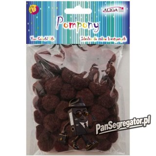 Pompony POM-410 brązowe 2cm op.60szt. ALIGA