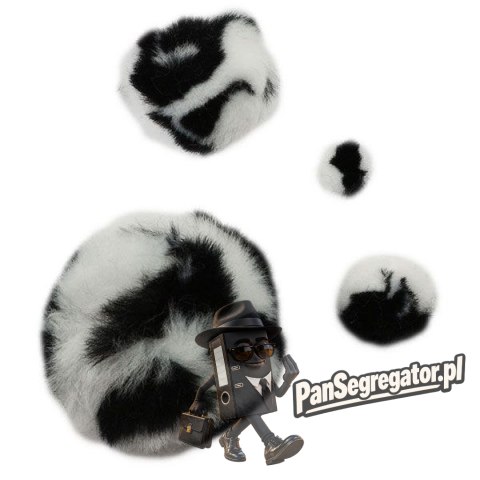 Pompony akrylowe A45 ANIMAl biało-czarne 338522