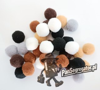 Pompony do dekoracji 35szt. PETS INTERDRUK