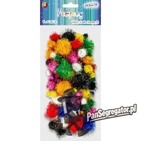 Pompony metalizow. mix (76szt) PM-5512 ALIGA