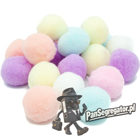 Pompony pastelowe mix 3cm (20 szt.) POM-206 ALIGA