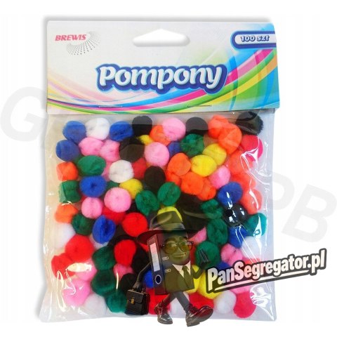 Pompony standard 10mm mix kolorów POM33 BREWIS