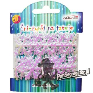 Śnieżynki na taśmie 2m x 2,5cm TC-6205 ALIGA