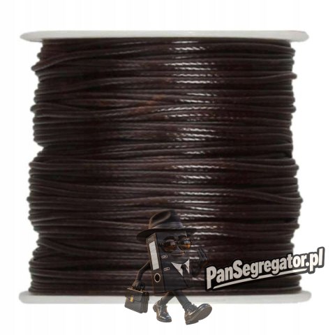Sznurek bawełniany woskowany 1mm*25m czarny SBW4 BREWIS