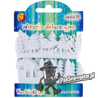 Taśma filcowa z motywem świątecznym 2m x 3cm TCX-6563 ALIGA