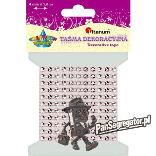 Taśma z kryształkami j.różowa 4mm, dł.1,5m 363502 TITANUM