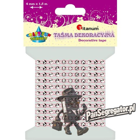 Taśma z kryształkami j.różowa 4mm, dł.1,5m 363502 TITANUM