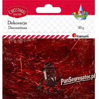Włos anielski 20g czerwony metaliczny 389728 TITANUM