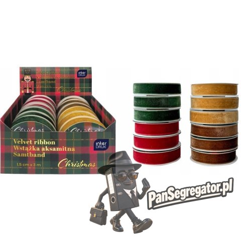 Wstążka aksamitna 3m Christmas INTERDRUK
