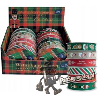 Wstążka rypsowa 3m CHRISTMAS INTERDRUK