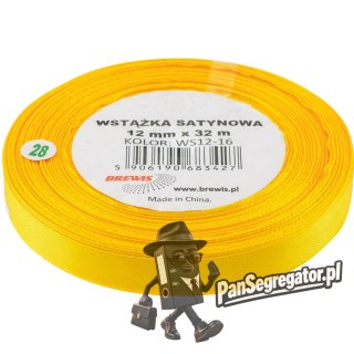 Wstążka satynowa 12mm/32m 16 żółta BREWIS