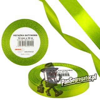 Wstążka satynowa 12mm/32m WS12-184 zieleń wiosenna BREWIS