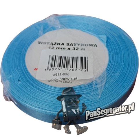 Wstążka satynowa 12mm/32m błękitna 900 BREWIS