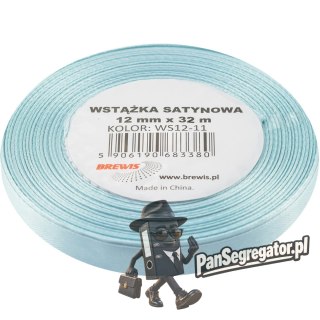 Wstążka satynowa 12mm/32m błękitna BREWIS