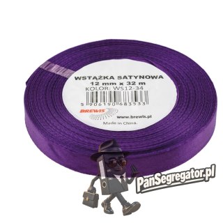 Wstążka satynowa 12mm/32m fioletowy BREWIS