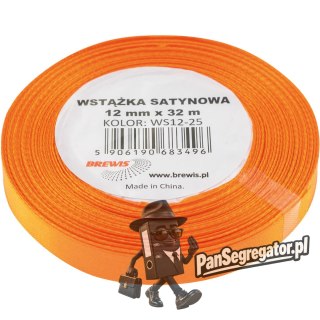 Wstążka satynowa 12mm/32m pomarańczowa BREWIS