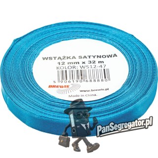 Wstążka satynowa 12mm/32m turkusowy BREWIS
