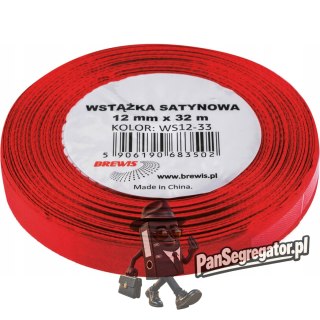 Wstążka satynowa 12mm/32m ws12-33 bordo BREWIS