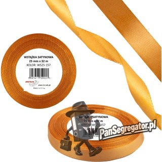 Wstążka satynowa 25mm/32m WS25-157 nagietkowy BREWIS