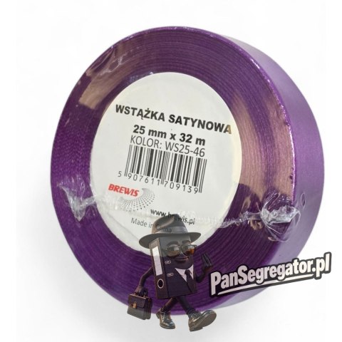 Wstążka satynowa 25mm/32m WS25-46 orchidea BREWIS