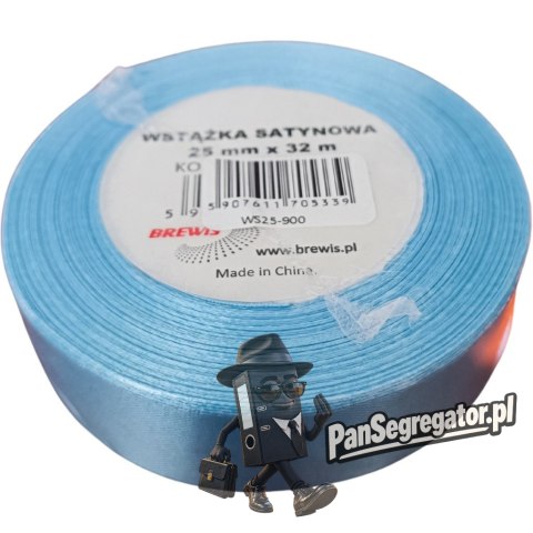 Wstążka satynowa 25mm/32m błękitny 900 BREWIS