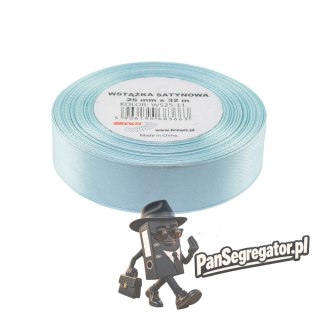 Wstążka satynowa 25mm/32m błękitny BREWIS
