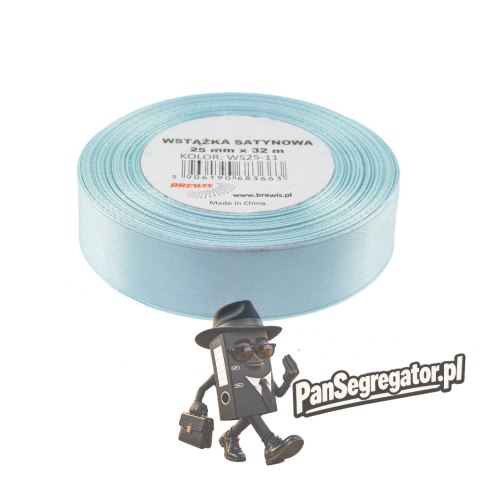 Wstążka satynowa 25mm/32m błękitny BREWIS
