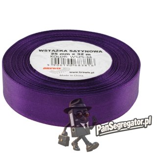 Wstążka satynowa 25mm/32m fiolet BREWIS