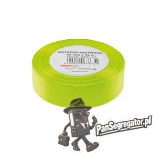 Wstążka satynowa 25mm/32m limonka BREWIS