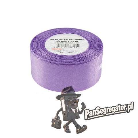 Wstążka satynowa 38mm/32m lawendowy BREWIS