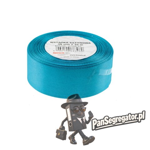 Wstążka satynowa 38mm/32m turkusowy BREWIS