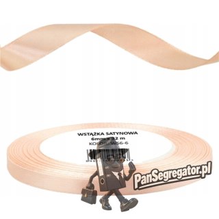 Wstążka satynowa 6mm/32m WS6-6 morelowy BREWIS