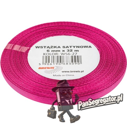 Wstążka satynowa 6mm/32m biskupi BREWIS