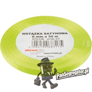 Wstążka satynowa 6mm/32m limonkowy WS6-57 BREWIS