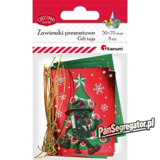 Zawieszki prezentowe 50x70mm 8szt. 506567 TITANUM