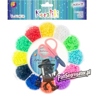 Zestaw Koraliki do nawlekania mix + żyłka + nożyczki PJ-7352 ALIGA