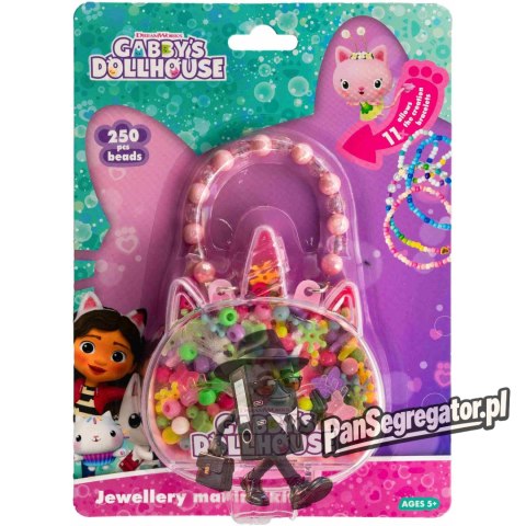 Zestaw koralików Gabbys Dollhouse 250szt.+2m gumki Jednorożec 334024009