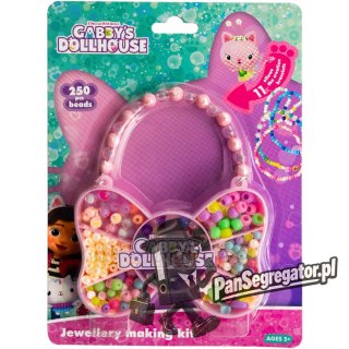 Zestaw koralików Gabbys Dollhouse 250szt.+2m gumki Motyl ASTRA 334024007