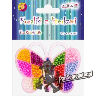 Zestaw koralików plast.w pudełku motyl 8mm, 300szt. PJ-7735 ALIGA