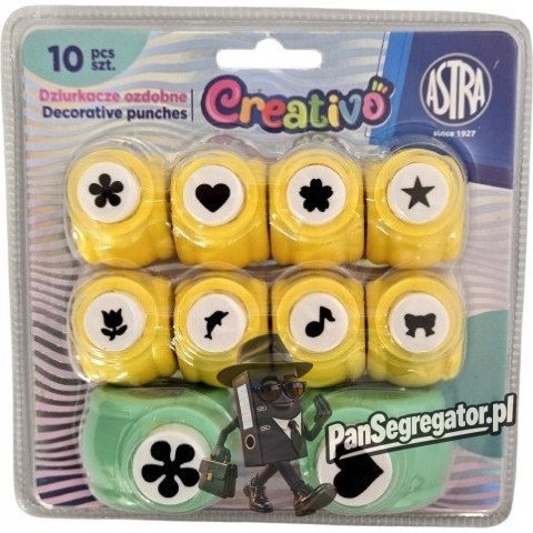 Zestaw kreatywny 3 ASTRA Creativo 10szt. dziurkacze 10mm 8szt., 18mm 2szt. 334025903