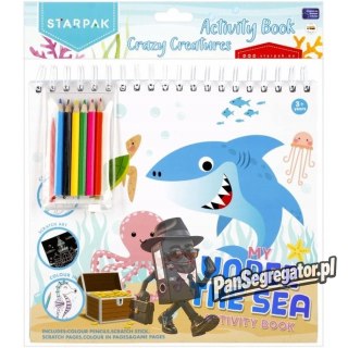 Zestaw kreatywny kolorowanka-wydrapywanka CRAZY CREATURES 497703 STARPAK