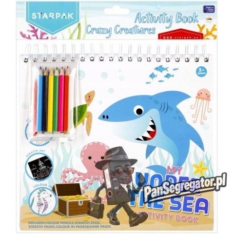 Zestaw kreatywny kolorowanka-wydrapywanka CRAZY CREATURES 497703 STARPAK