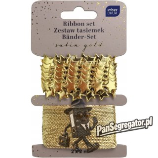 Zestaw tasiemek 2x2m ZŁOTY Satin Gold INTERDRUK