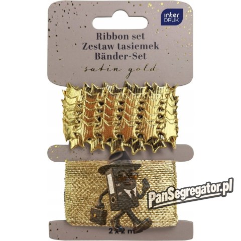 Zestaw tasiemek 2x2m ZŁOTY Satin Gold INTERDRUK