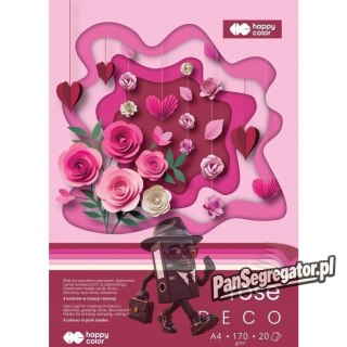 Blok Hobby Deco Rose 170g/m2 A4 20ark. 5kol. HA 7842 2030-RS HAPPY COLOR
