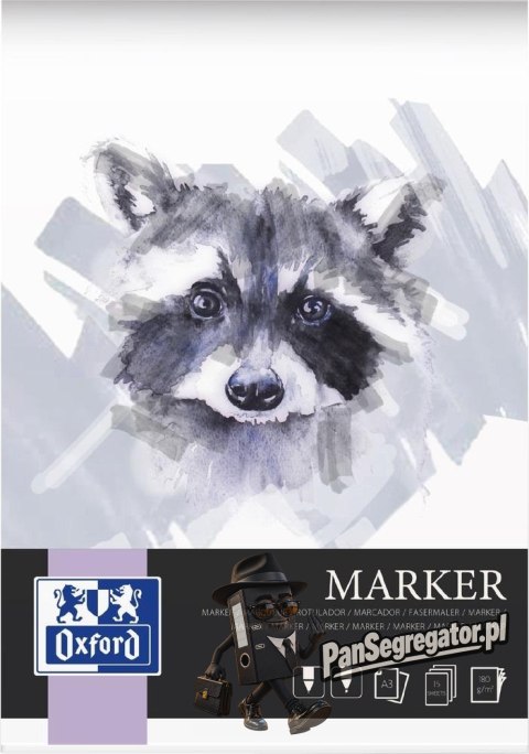 Blok artystyczny do markerów akwareli A3 15 kartek 180g 400166105 OXFORD