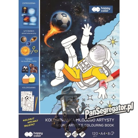 Blok kolorowanka Małego Artysty A4 Cosmo Ball 120g/m2 8ark. HA 4721 2030-CB01 HAPPY COLOR