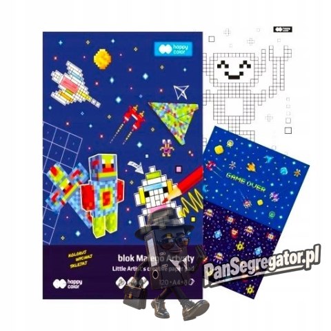 Blok kolorowanka Małego Artysty A4 Pixi Planet 120g/m2 8ark. HA 3812 2030-MAPP HAPPY COLOR